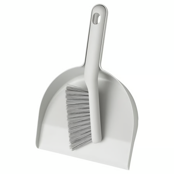 PEPPRIG dust pan and brush, grey, 20527096
