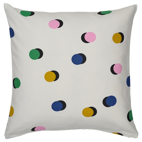 RUNDKRASSING Cushion cover, white multicolour/dot pattern, 50x50 cm, 10582804