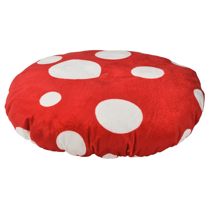 SKOGSDUVA Stool cover, toadstool shaped/red white, 20578284