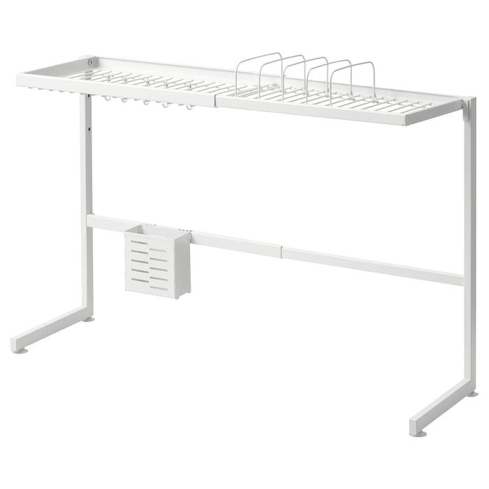 SKYGGFISK Dish drainer, white/extendable, 60561012