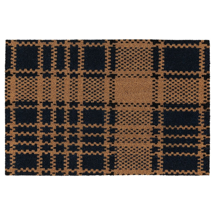 SLIPRAR door mat, blue/dark blue, 60x90 cm, 10572720
