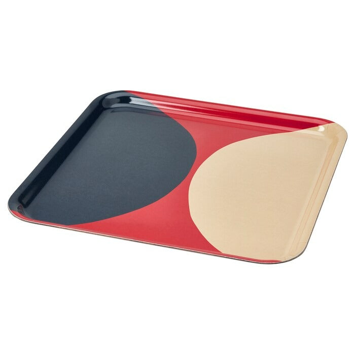 SNOKRABBA Tray, patterned/multicolour, 33x33 cm, 90561534