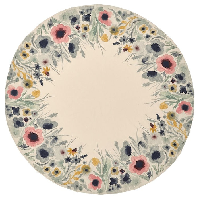 SOMMARFLOX Tablecloth, patterned flower/multicolour round, 150 cm, 00549297