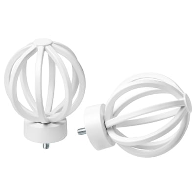 TALLBARSMAL Finials, 1 pair, white 00561270