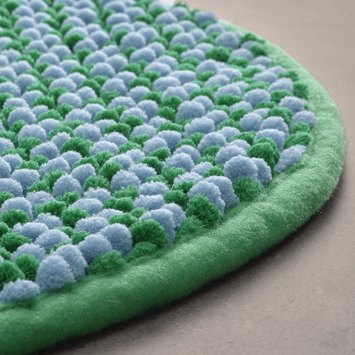 TOFTBO Bath mat, green/blue, 55cm, 40596507