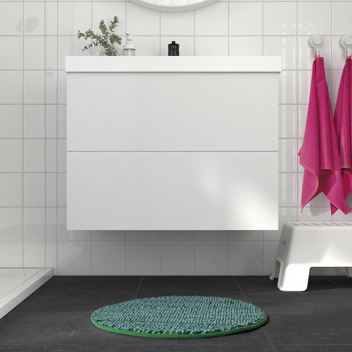 TOFTBO Bath mat, green/blue, 55cm, 40596507