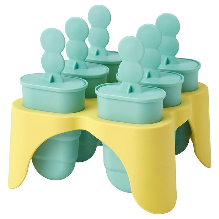 UPPFYLLD Ice lolly maker, turquoise/yellow, 60533241