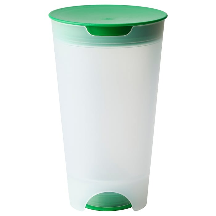 UPPFYLLD Salad shaker with strainer, bright green/transparent, 1.4 l, 70528687