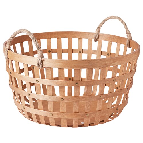 VAXTHUS Basket, poplar/handmade, 50x27 cm