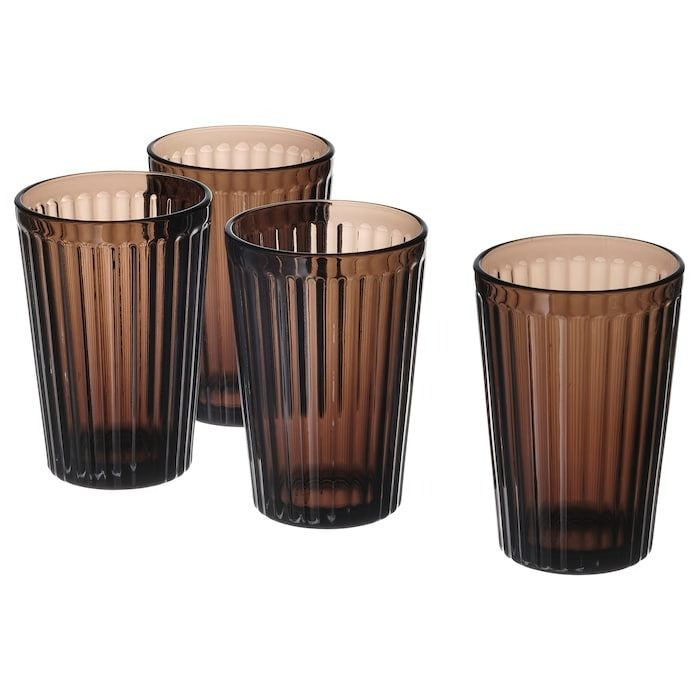 VARDAGEN Glass, brown, 31 cl, 10530527