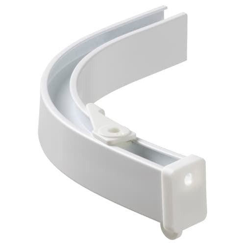 VIDGA Corner piece, single track, included ceiling fitting/white, 10498382