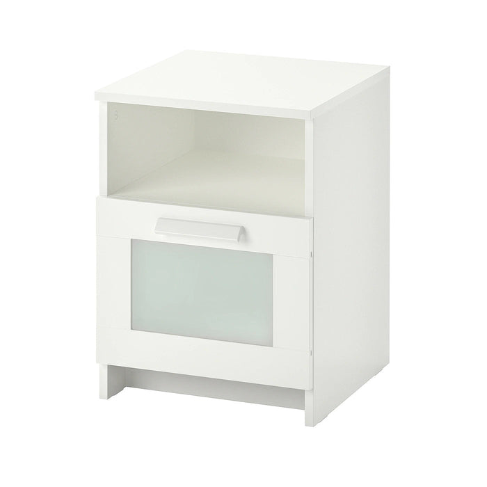 BRIMNES Bedside table, white, 39x41 cm, 00354063