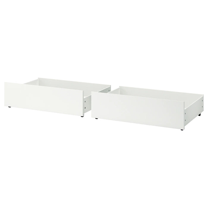 MALM Bed storage box for high bed frame, white 200 cm, 00354497
