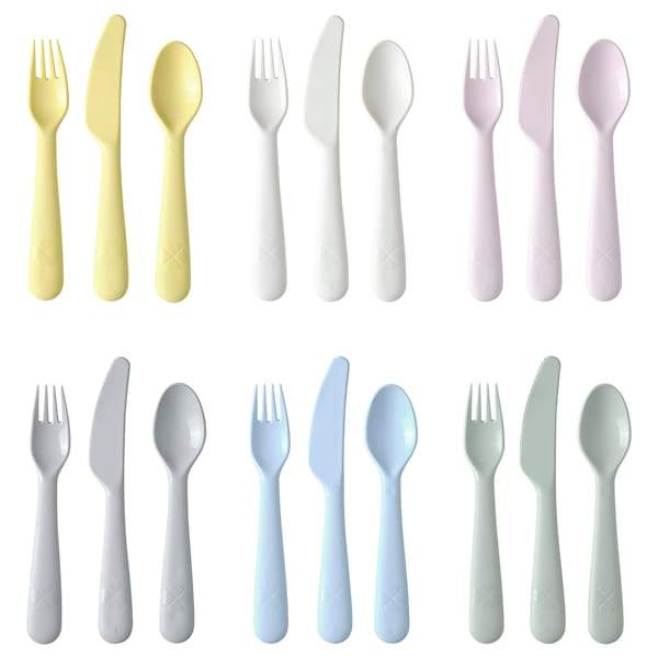 KALAS 18-piece cutlery set, mixed colours, 00378672