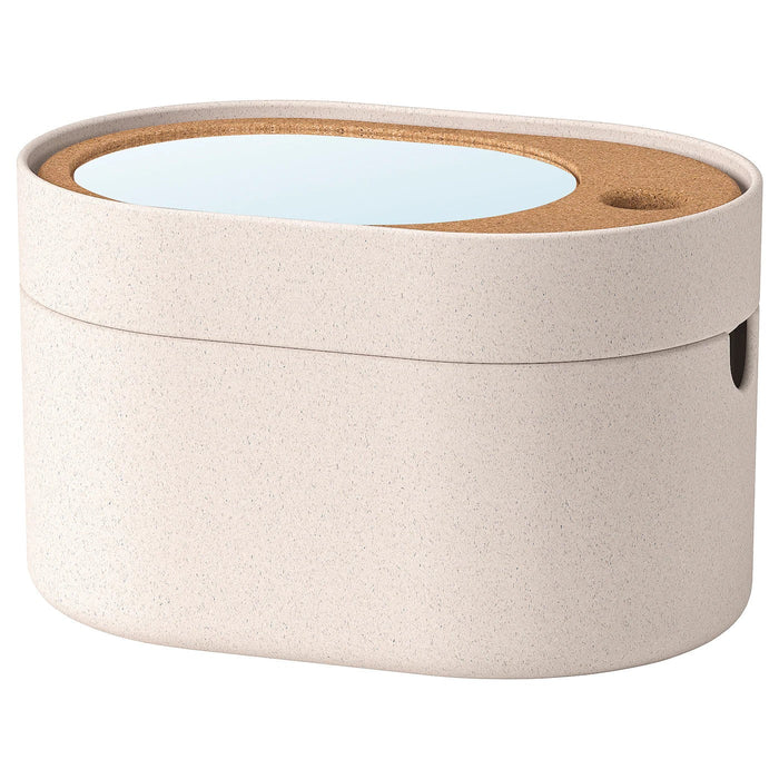 SAXBORGA Storage box with mirror lid, plastic cork, 24x17 cm, 00394016