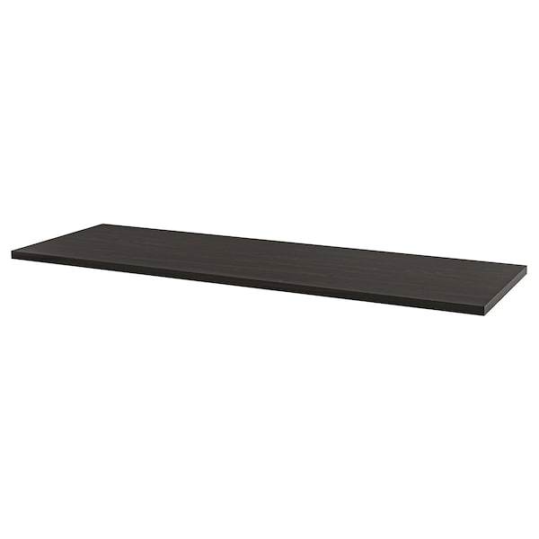 LAGKAPTEN table top, black-brown, 200x60 cm, 00488538