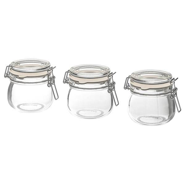 KORKEN jar with lid 13 cl clear glass, 10325112