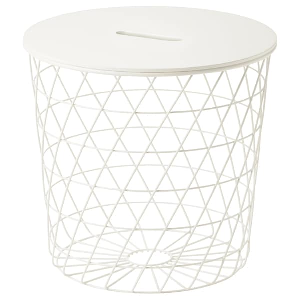 KVISTBRO Storage table, white 44 cm, 10349453