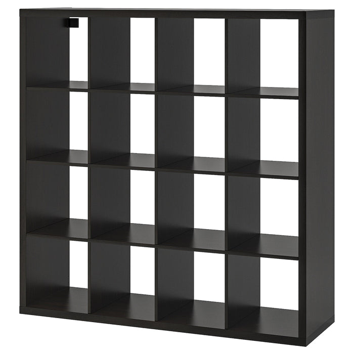 KALLAX Shelving unit, black-brown, 147x147 cm, 10351889