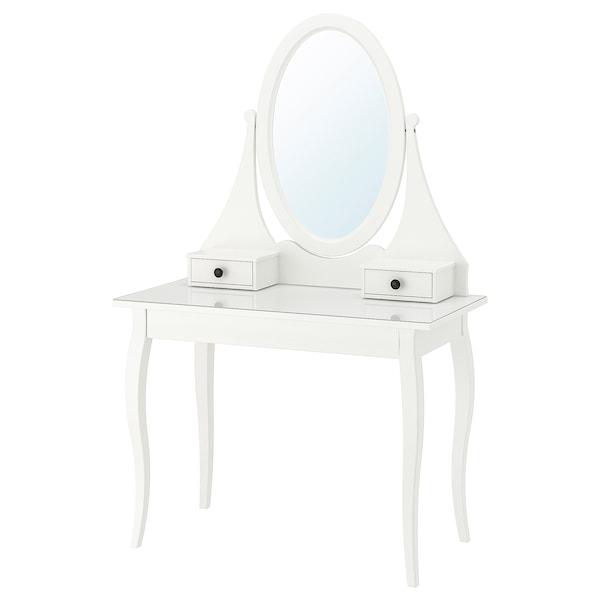 HEMNES Dressing table with mirror, white 100x50 cm, 10355670