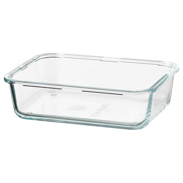 IKEA 365+ Food container, rectangular/glass 1.0 l, 10359201