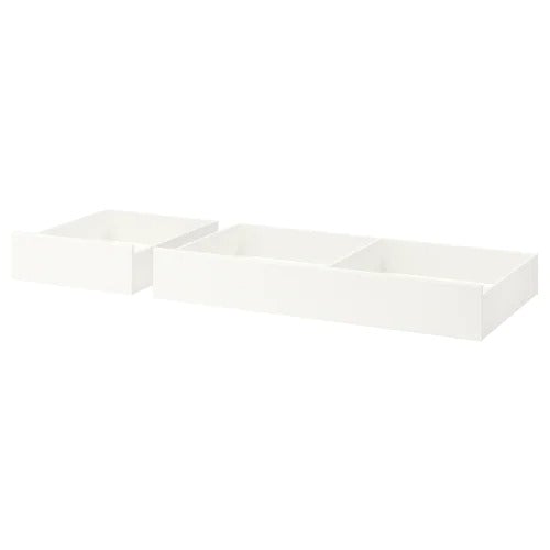 SONGESAND bed storage box, set of 2, white, 200 cm, 10372537