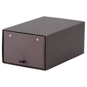 ANILINARE shoe box, dark brown 34x22x15cm, 10476766