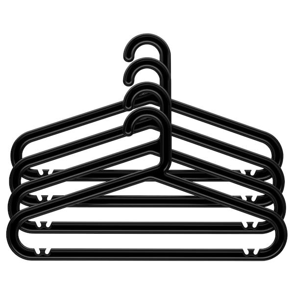 BAGIS Hanger, in/outdoor, black 4 pieces, 10487270