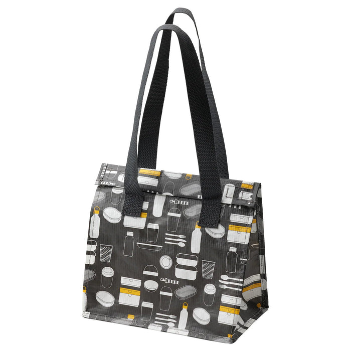 FLADDRIG lunch bag, patterned grey, 25x16x27 cm, 10497226