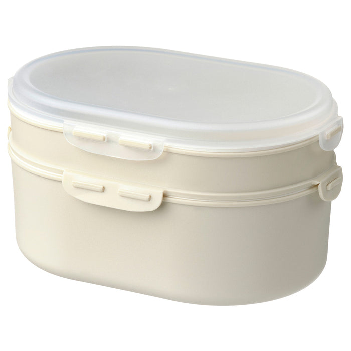 UTBJUDA Stackable lunch box for dry food, light grey-beige, 10518653