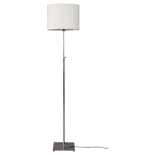 ALANG floor lamp nickel-plated/white, 20032533