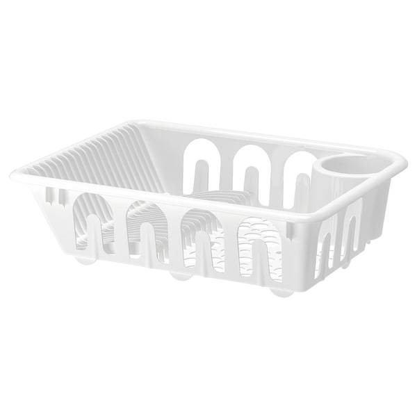 FLUNDRA Dish drainer, white, 20176951