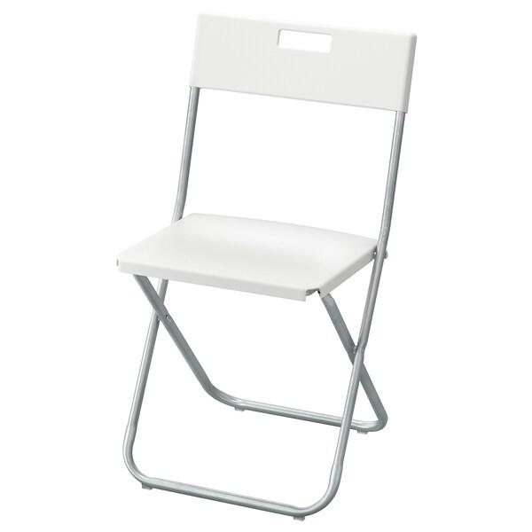 GUNDE Folding chair, white, 20217800