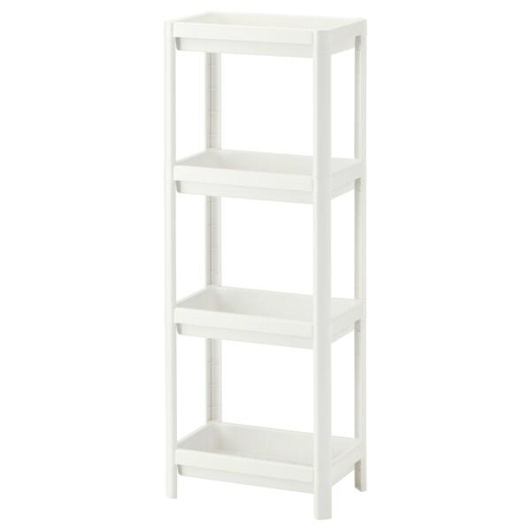 VESKEN Shelf unit, white 36x23x100 cm, 20307867