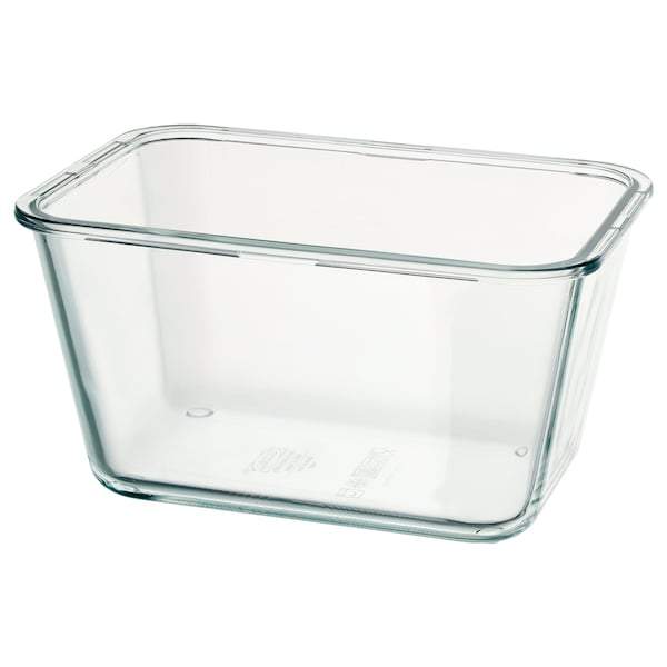 IKEA 365+ Food container, rectangular/glass 1.8 l, 20359205