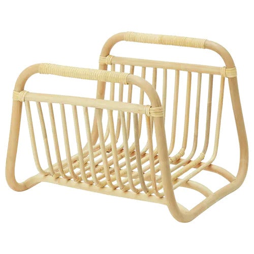 BUSKBO magazine stand, rattan, 41x37 cm, 20455377