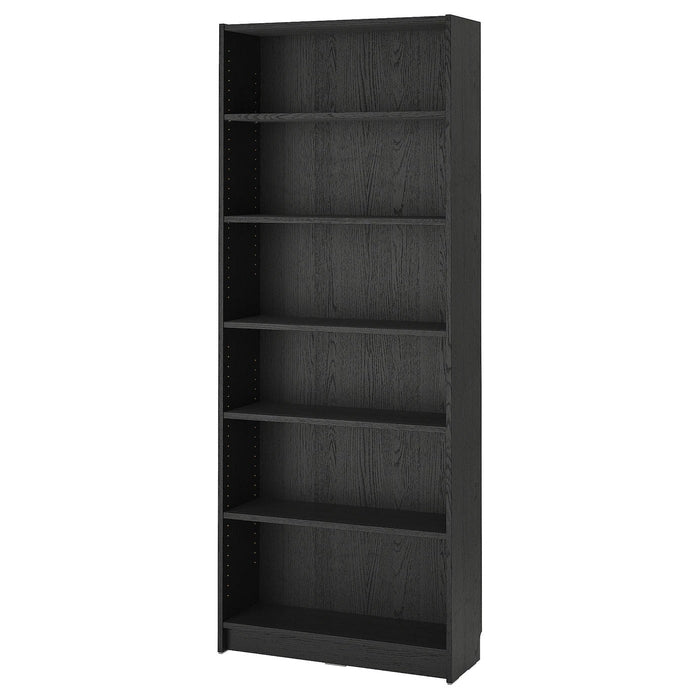 BILLY Bookcase, black oak effect, 80x28x202 cm, 20477341