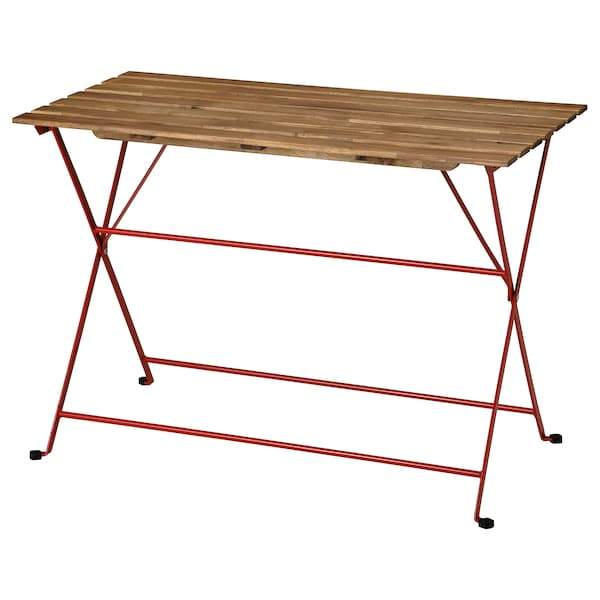 TARNO table, outdoor, red/light brown stained, 100x54 cm, 20481847