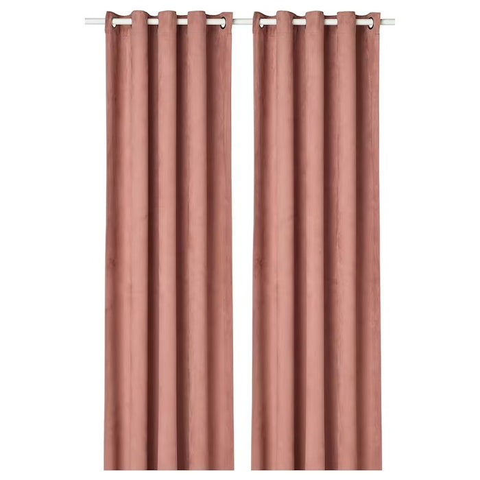 BIRTNA Block-out curtains 1 pair, 145x250 cm, light pink, 20480763