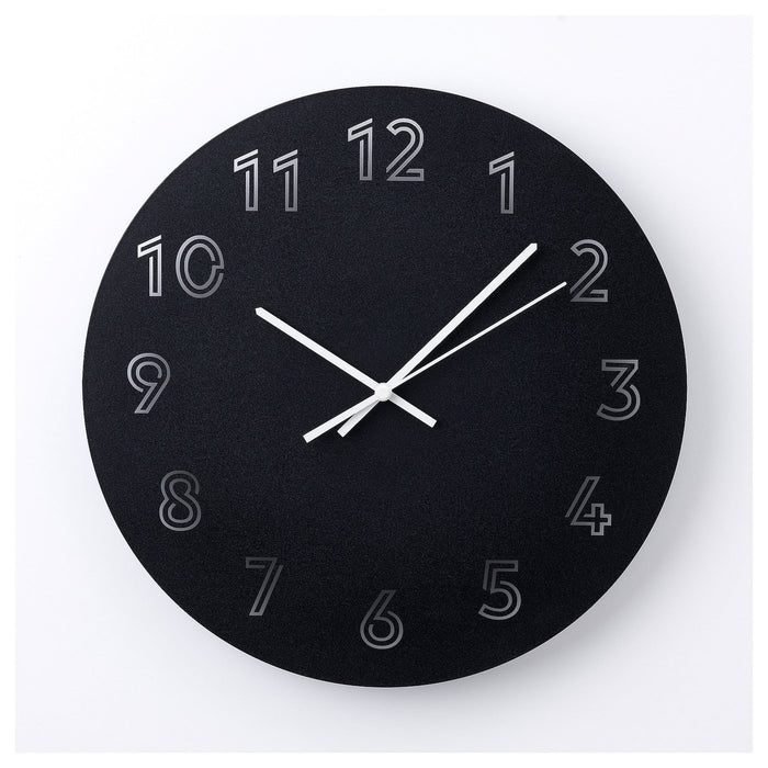 TUNNIS Wall clock, black30 cm, 80540486