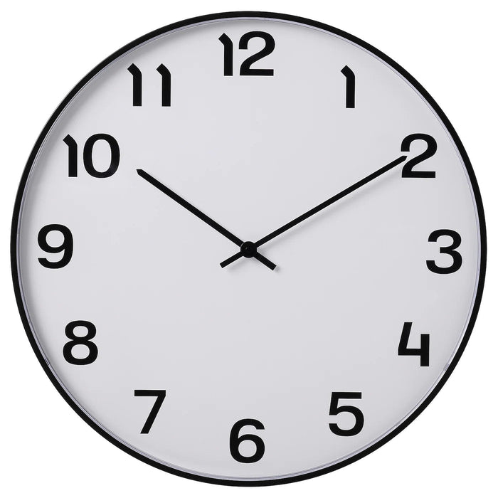 PLUTTIS Wall clock, black 52 cm, 20511726