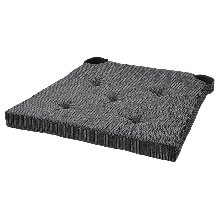 JUSTINA Chair pad, black, 42/35x40x4 cm, 20545415