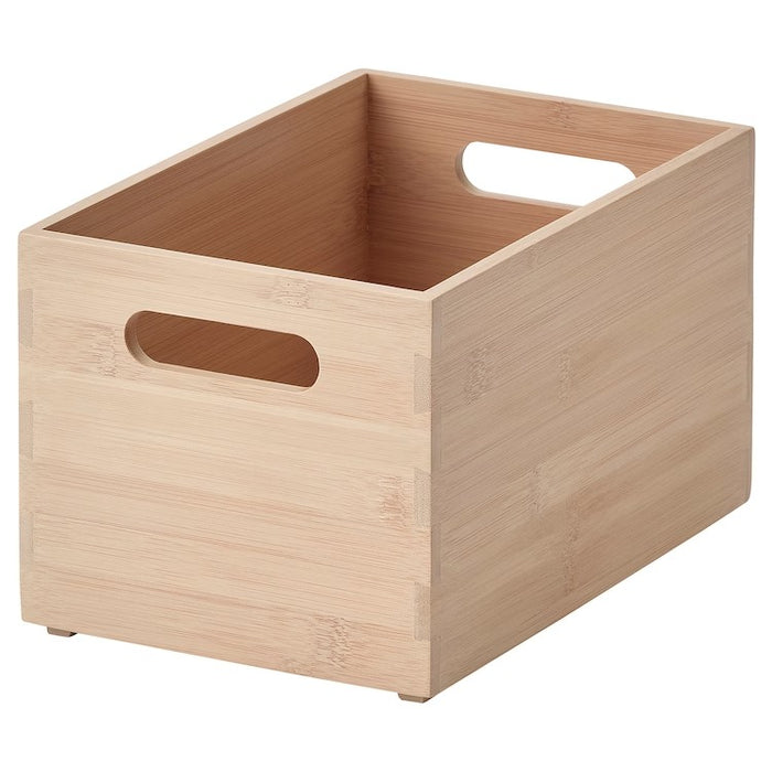 UPPDATERA Storage box, light bamboo, 16x24x15 cm, 20520721