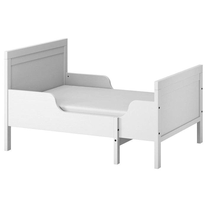 SUNDVIK Ext bed frame with slatted bed base, grey, 80x200 cm, 29421670