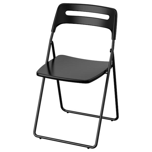 NISSE Folding chair, black, 30162208