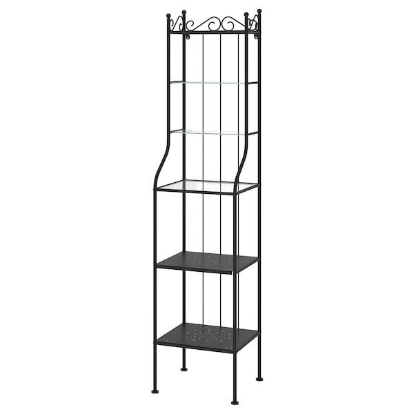 RONNSKAR Shelving unit, black 42x176 cm, 30192578