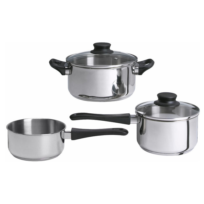 ANNONS 5-piece cookware set, glass/stainless steel, 30207400