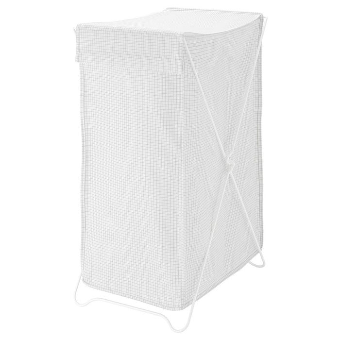 TORKIS Laundry basket, white/grey, 90 l, 30319978