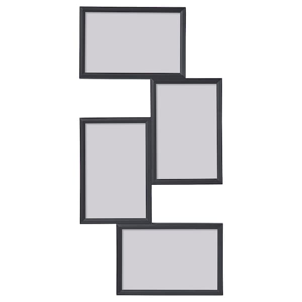 YLLEVAD Collage frame for 4 photos, black21x41 cm, 30429769