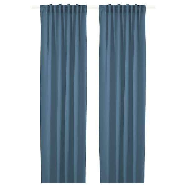 HILJA Curtains, 1 pair, blue 145x250 cm, 30463027